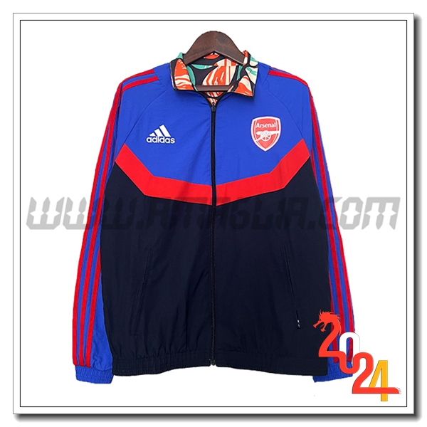 Giacca A Vento Arsenal Nero/Blu/Rosso 2024 2025