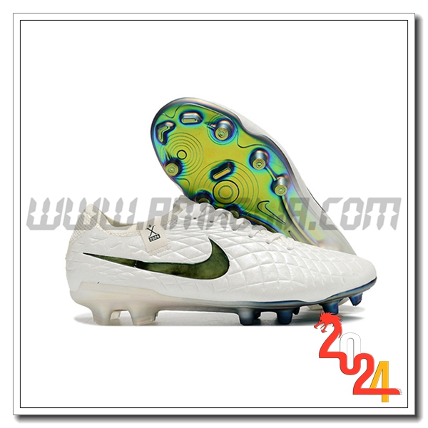 Nike Scarpe Da Calcio Tiempo Legend X Elite FG Bianco/Verde
