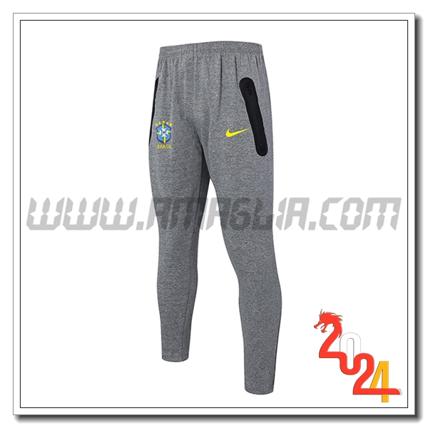 Pantaloni Da Allenamento Brasile Grigio 2024 2025