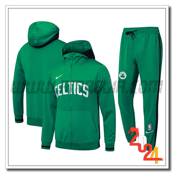 Tuta Allenamento Boston Celtics Verde 2024 2025