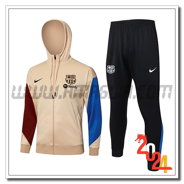 Giacca Con Cappuccio Tuta FC Barcellona Giallo/Blu/Rosso 2024 2025
