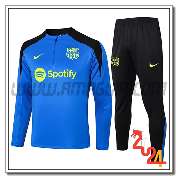 Tuta Allenamento FC Barcellona Blu/Nero 2024 2025