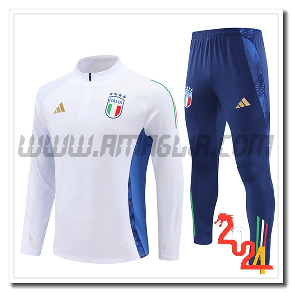Tuta Allenamento Italia Bianco/Blu 2024 2025 -05