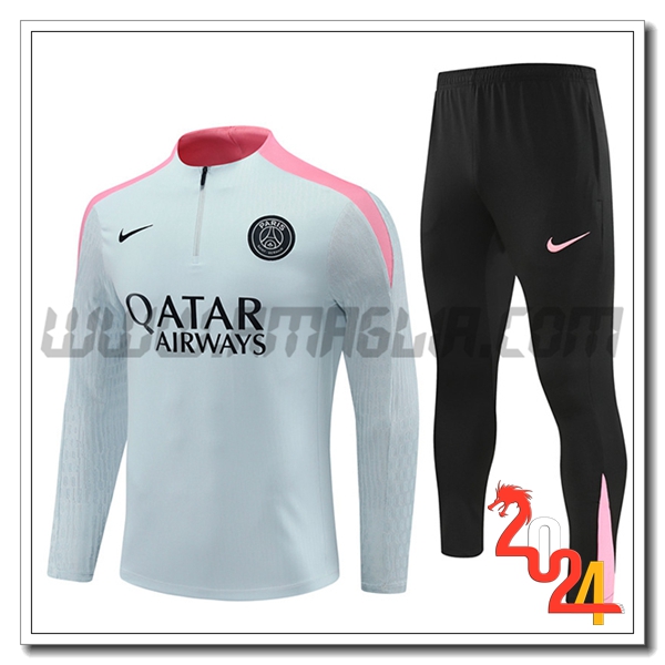 Tuta Allenamento PSG Grigio/Rosa 2024 2025