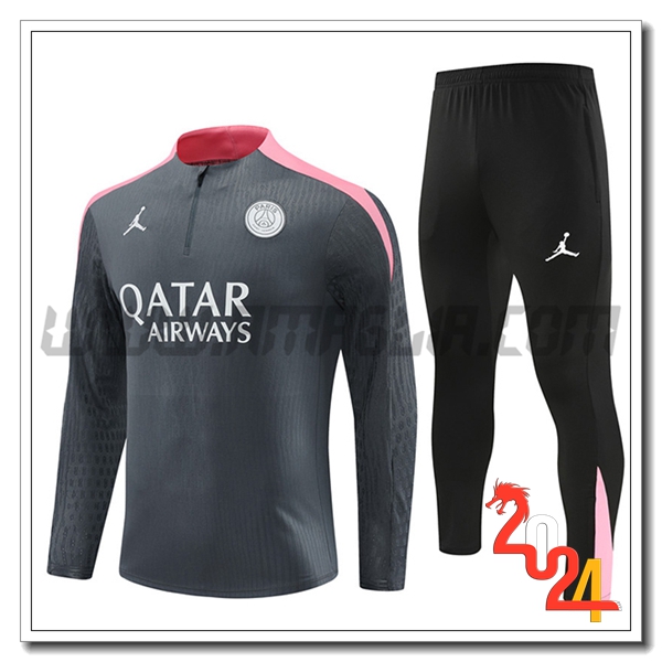 Tuta Allenamento PSG Grigio Scuro 2024 2025