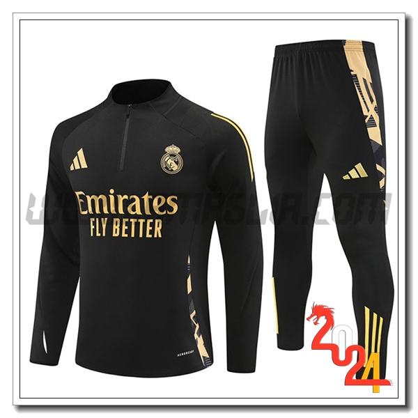 Tuta Allenamento Real Madrid Nero/Giallo 2024 2025