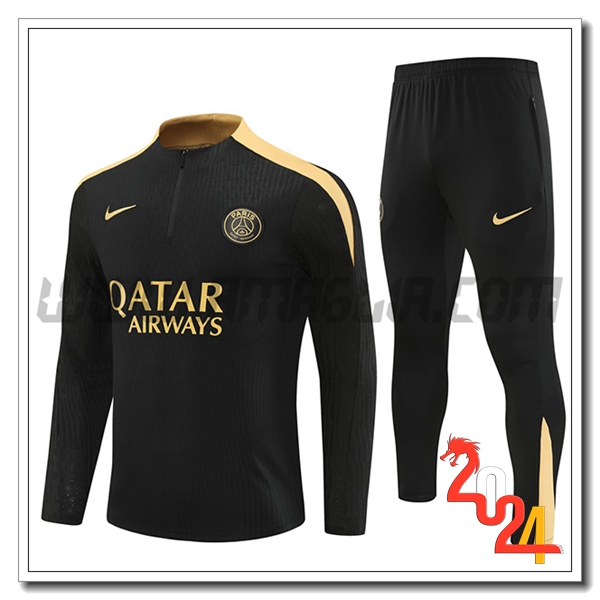 Tuta Allenamento PSG Nero/Giallo 2024 2025