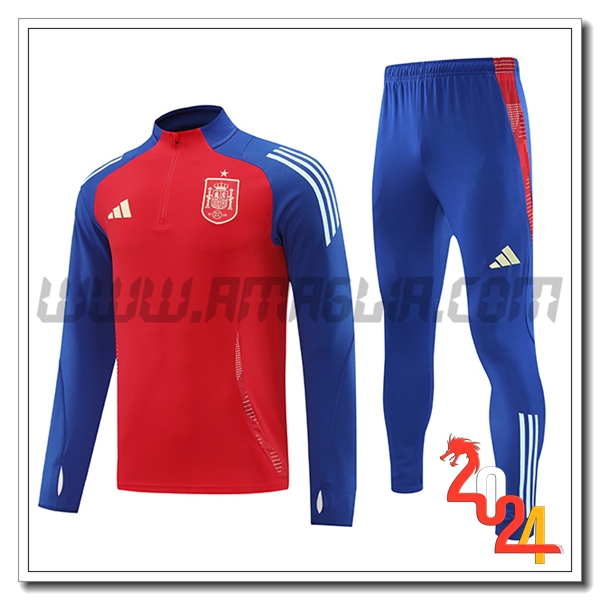 Tuta Allenamento Spagna Rosso/Blu 2024 2025