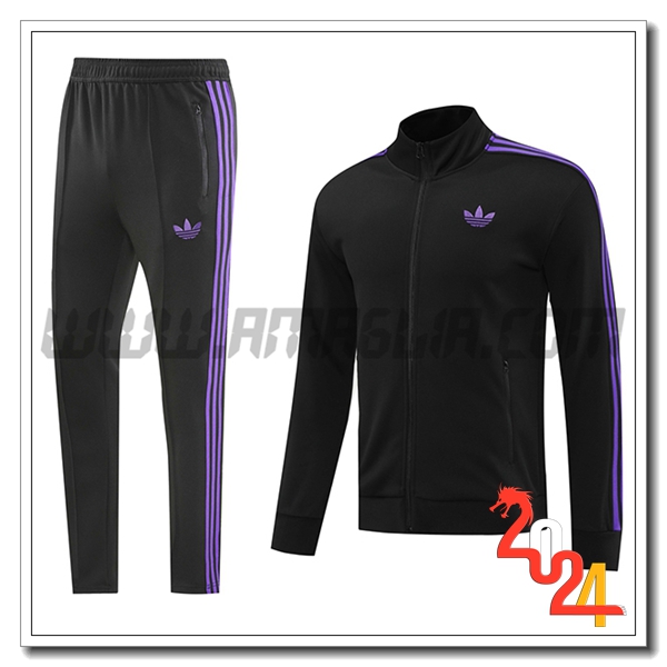 Tuta Allenamento Giacca Adidas Nero/viola 2024 2025