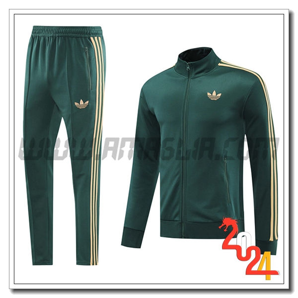 Tuta Allenamento Giacca Adidas Verde/Giallo 2024 2025