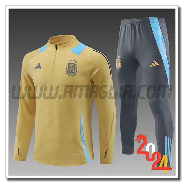 Tuta Allenamento Argentina Bambino Giallo/Blu 2024 2025