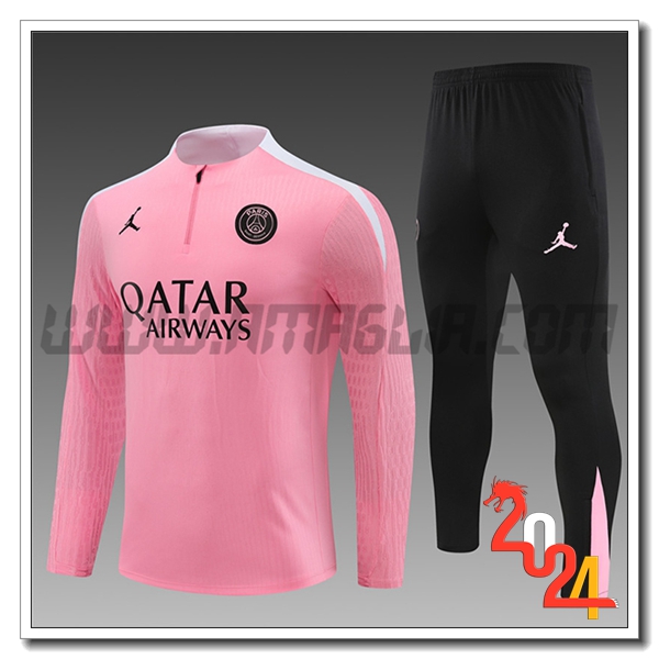 Tuta Allenamento PSG Bambino Rosa 2024 2025