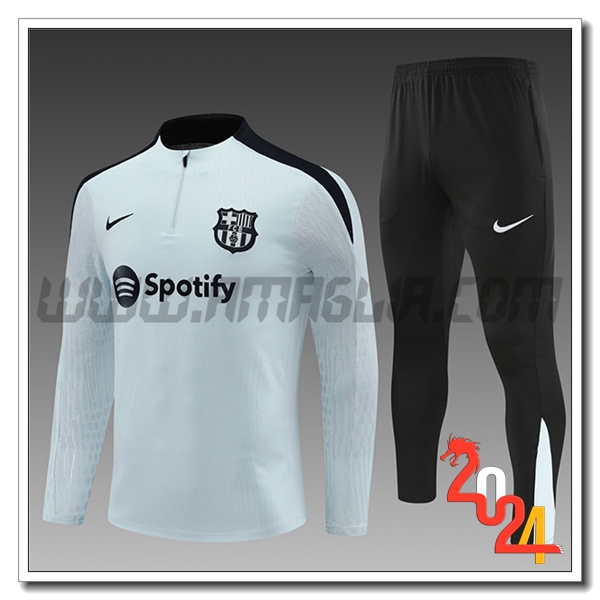 Tuta Allenamento FC Barcellona Bambino Grigio/Nero 2024 2025