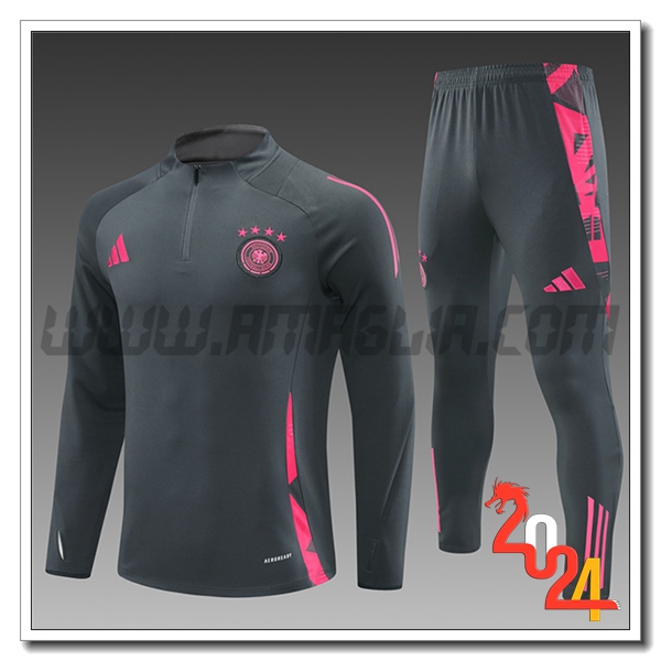 Tuta Allenamento Germania Bambino Grigio/Rosa 2024 2025
