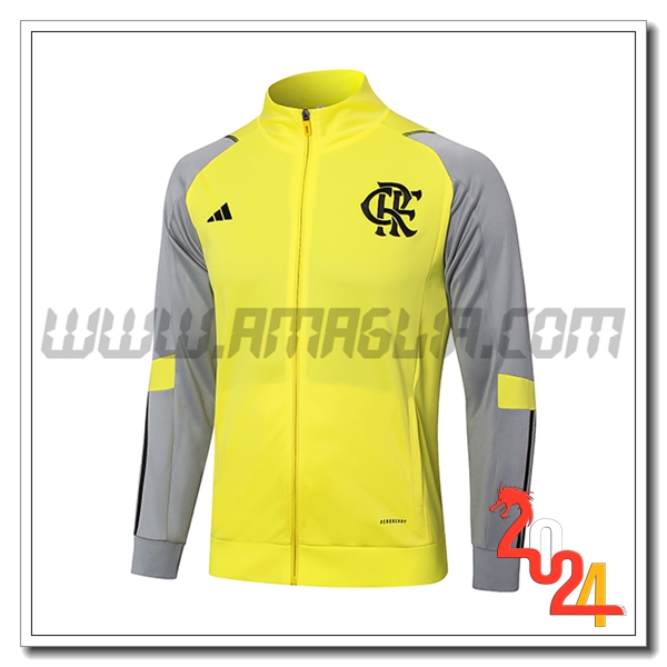Giacca Calcio Flamenco Giallo/Grigio 2024 2025