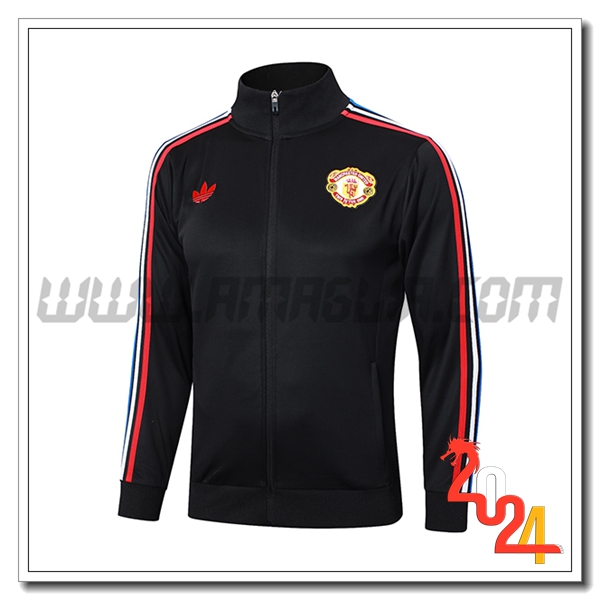 Giacca Calcio Manchester United Nero 2024 2025