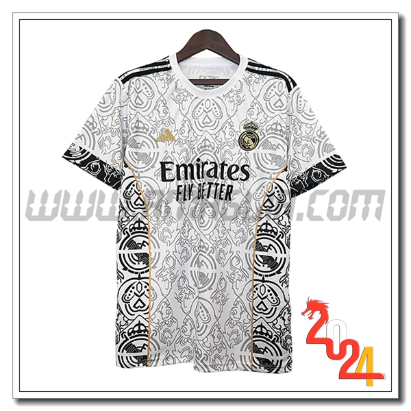Maglia Calcio Real Madrid Edizione speciale 2024 2025 Bianco