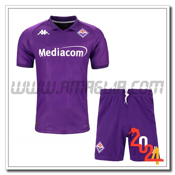 Nuovo Kit Maglia ACF Fiorentina Bambino Prima 2024 2025