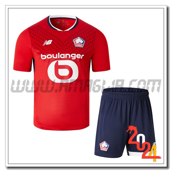Nuovo Kit Maglia Lille LOSC Bambino Prima 2024 2025