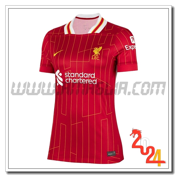Nuovo Maglia Calcio FC Liverpool Donne Prima 2024 2025