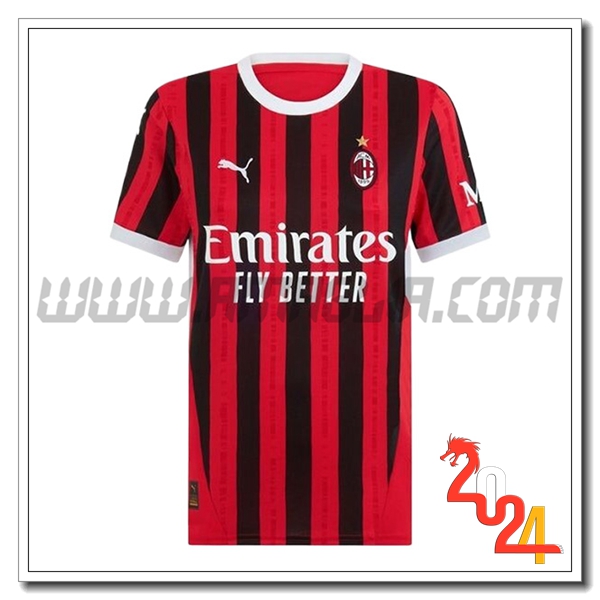Nuovo Maglia Calcio AC Milan Donne Prima 2024 2025