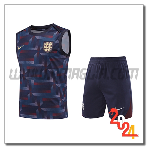 Kit Canotta Allenamento Inghilterra Blu Scuro 2024 2025
