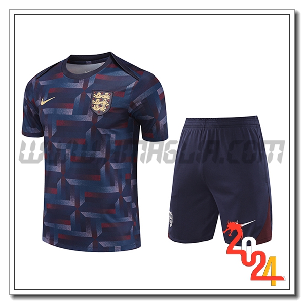 Kit Maglia Allenamento Inghilterra Blu Scuro 2024 2025