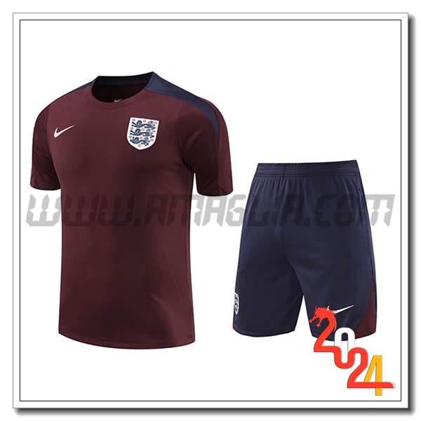 Kit Maglia Allenamento Inghilterra Rosso/Blu 2024 2025