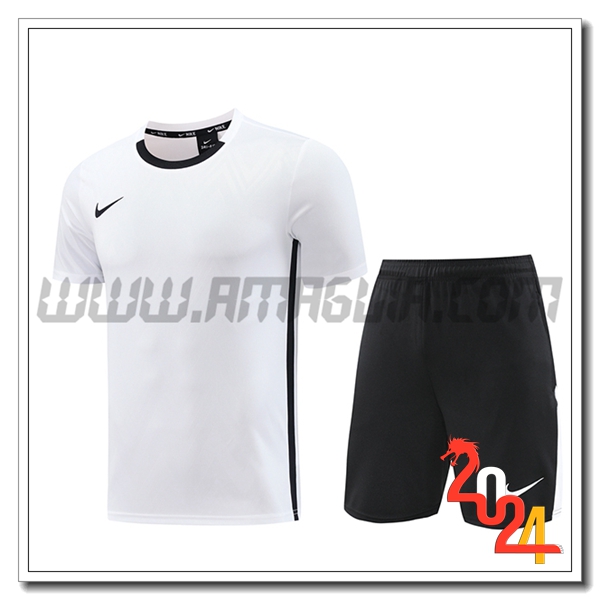 Kit Maglia Allenamento Nike Bianco/Nero 2024 2025
