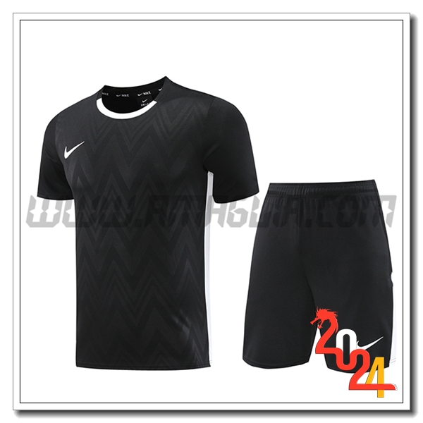 Kit Maglia Allenamento Nike Nero/Bianco 2024 2025