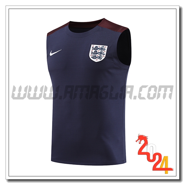 Canotta Allenamento Inghilterra Blu/Rosso 2024 2025