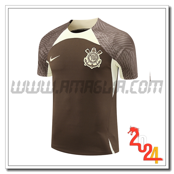 T Shirt Allenamento Corinthians Marrone/Beige 2024 2025