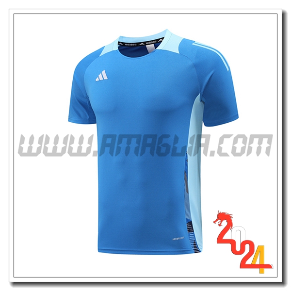 T Shirt Allenamento Adidas Blu 2024 2025 -03