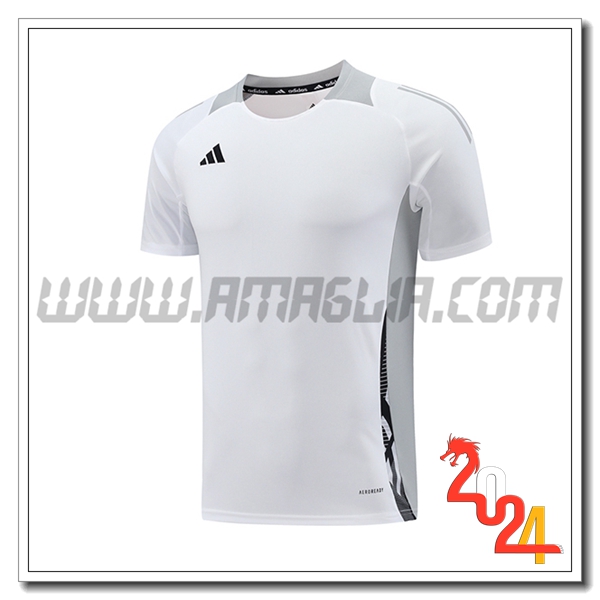 T Shirt Allenamento Adidas Bianco/Grigio 2024 2025