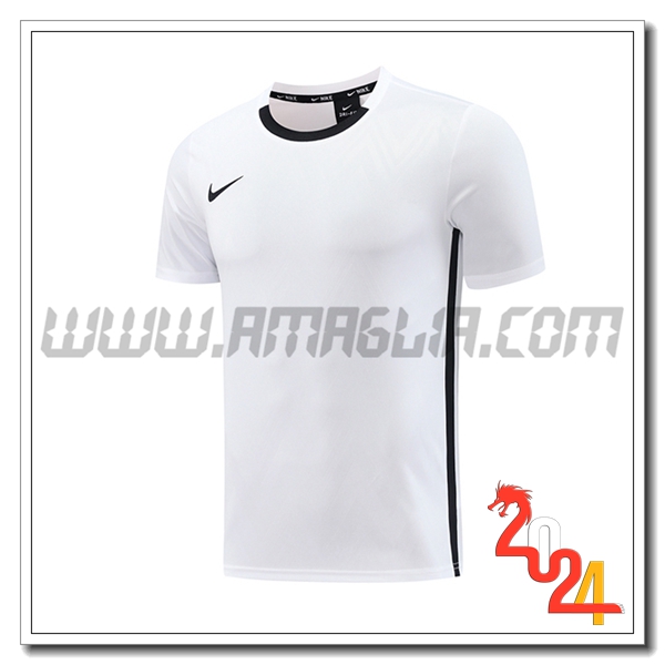 T Shirt Allenamento Nike Bianco/Nero 2024 2025