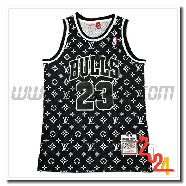 Maglia Chicago Bulls (JORDAN #23) 2024/25 Nero/Bianco