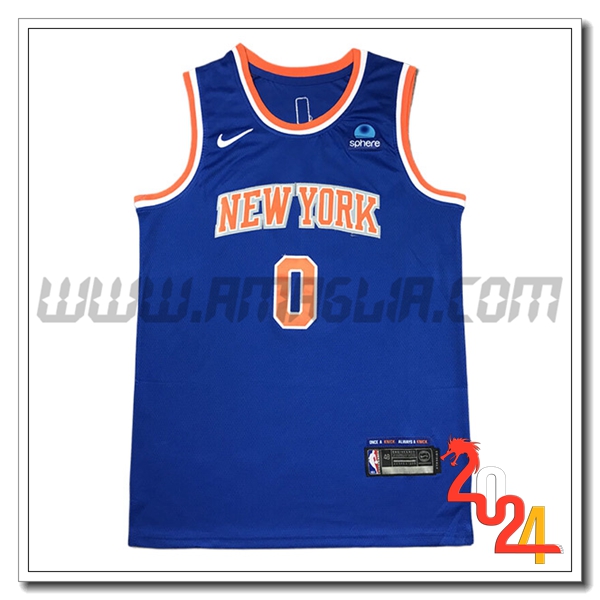 Maglia New York Knicks (DIVINCENZO #0) 2024/25 Blu/Arancia