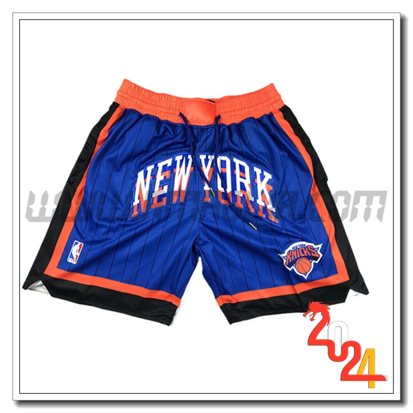 Pantaloncini NBA New York Knicks 2024/25 Blu/Nero/Arancia