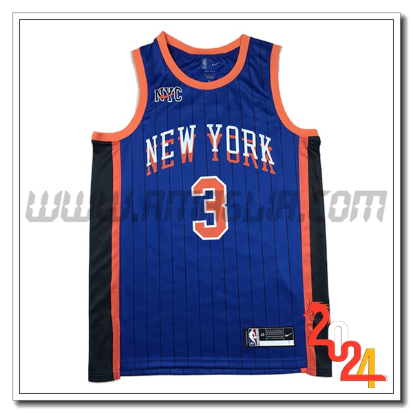 Maglia New York Knicks (HART #3) 2024/25 Blu/Nero/Arancia