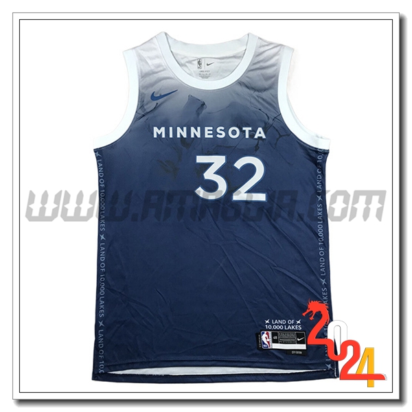 Maglia Minnesota Timberwolves (TOWNS #32) 2024/25 Blu/Bianco