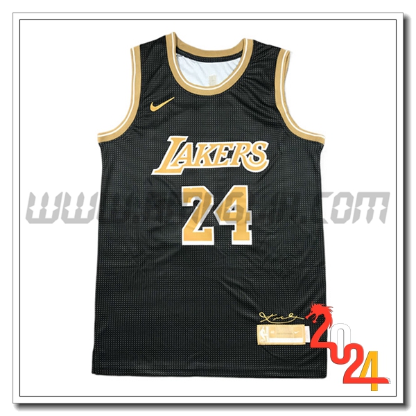 Maglia Los Angeles Lakers (BRYANT #24) 2024/25 Nero/Giallo