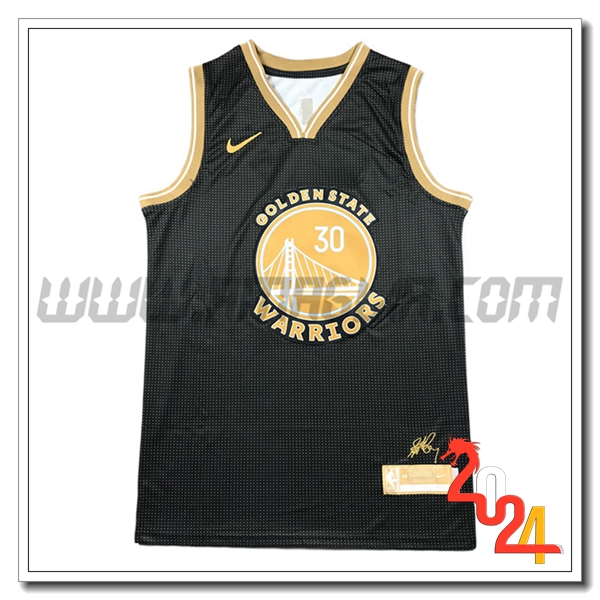 Maglia Golden State Warriors (CURRY #30) 2024/25 Nero/Giallo