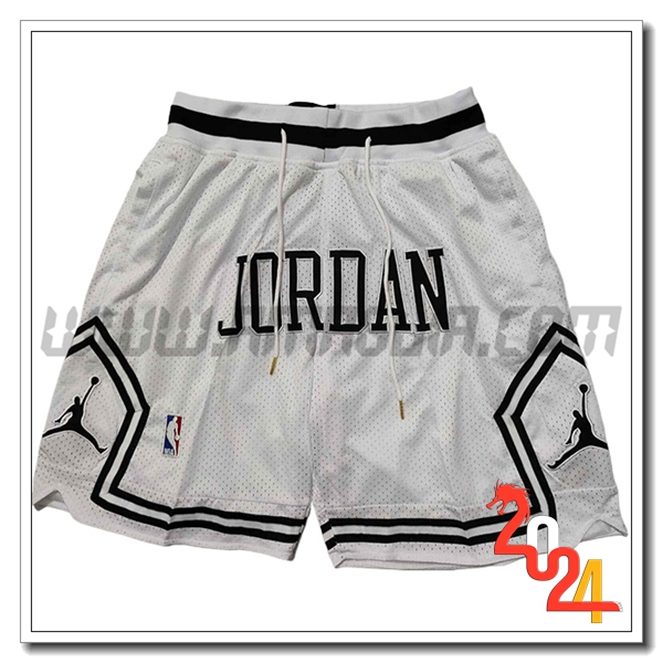 Pantaloncini NBA Chicago Bulls 2024/25 Bianco/Nero