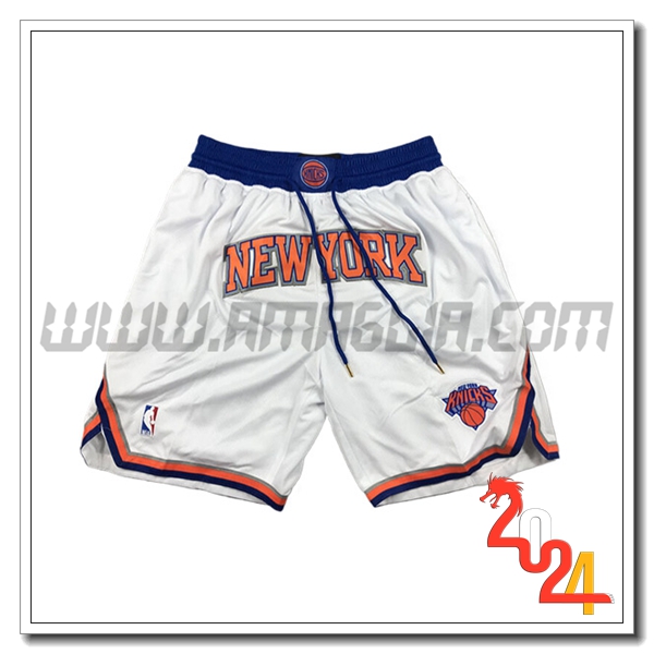 Pantaloncini NBA New York Knicks 2024/25 Bianco/Blu/Arancia