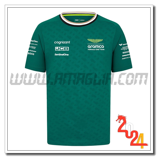 Maglietta F1 Aston Martin Team Verde 2024