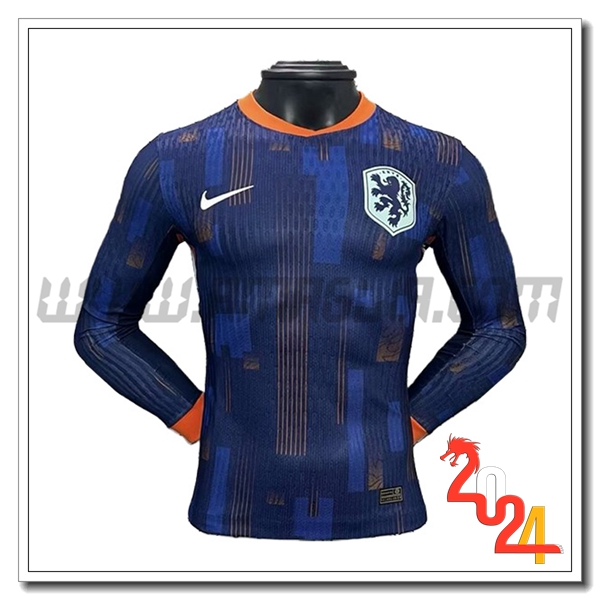 Seconda Maglia Squadra Paesi Bassi Maniche lunghe 2024 2025