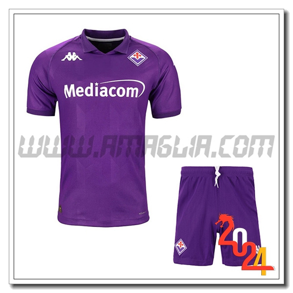 Kit Maglia Fiorentina Prima + Pantaloncini 2024 2025