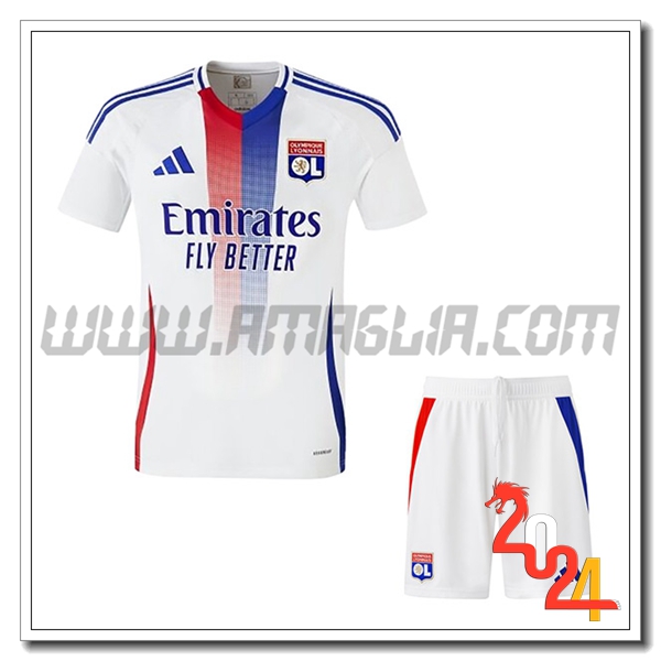 Kit Maglia Lyon OL Prima + Pantaloncini 2024 2025
