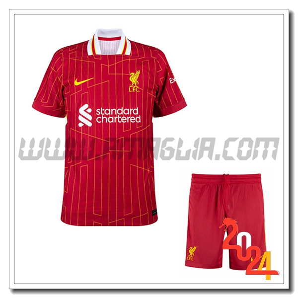 Kit Maglia FC Liverpool Prima + Pantaloncini 2024 2025