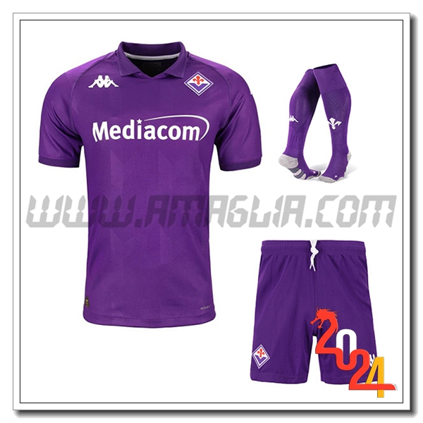 Kit Maglia Fiorentina Prima (Pantaloncini + Calzini) 2024 2025